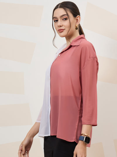Athena Immutable Colour-blocked Sheer Casual Shirt