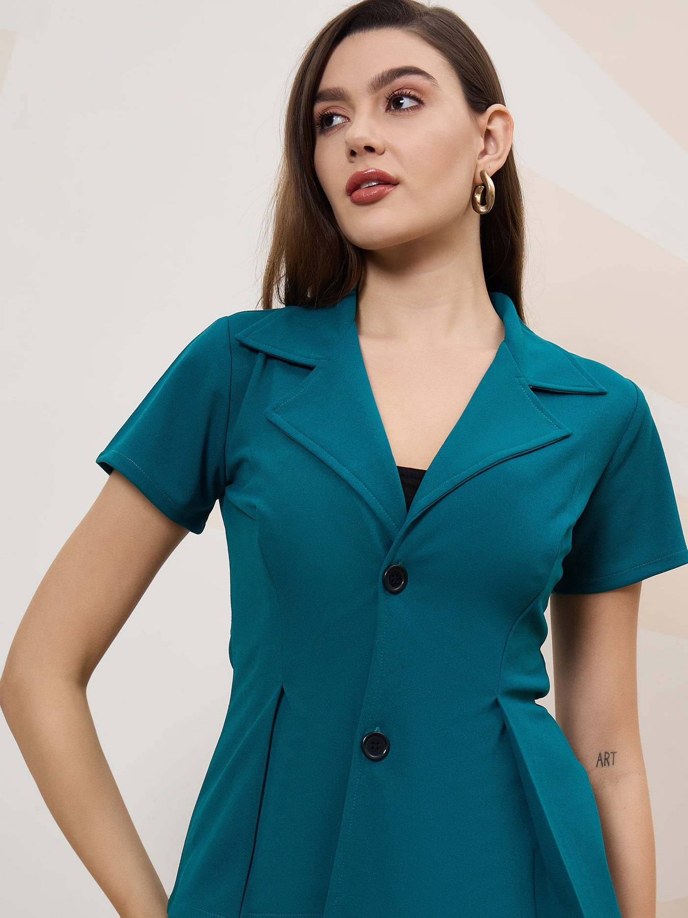 Athena Immutable Shawl Collar Short Sleeve Blazer And Trouser Co-Ords