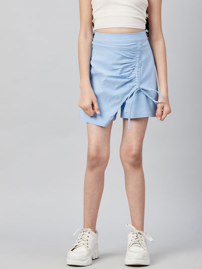 Athena Girl Girls Blue High-Rise Outdoor Sports Shorts - Athena Lifestyle