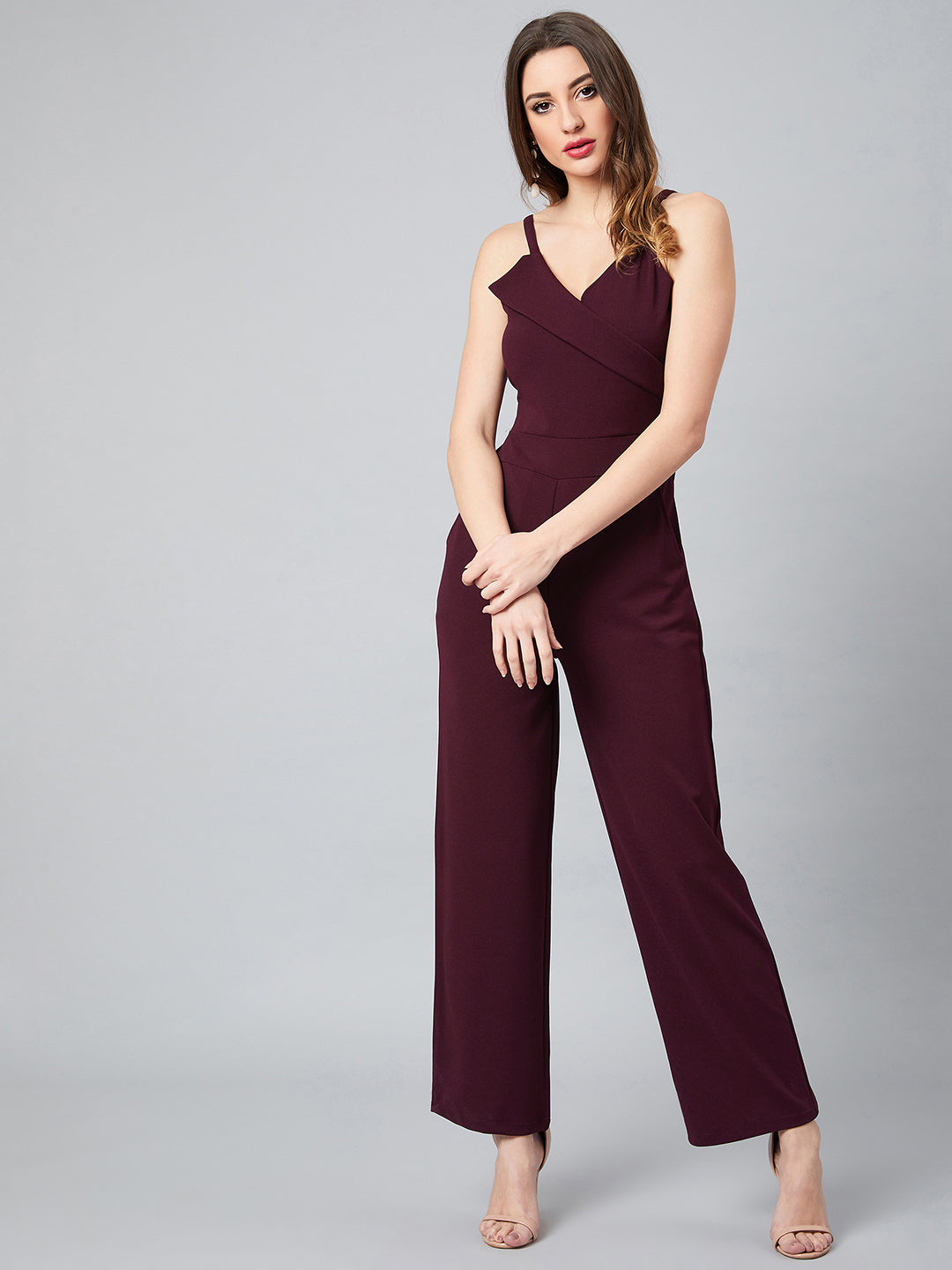 Maroon best sale jumpsuit womens