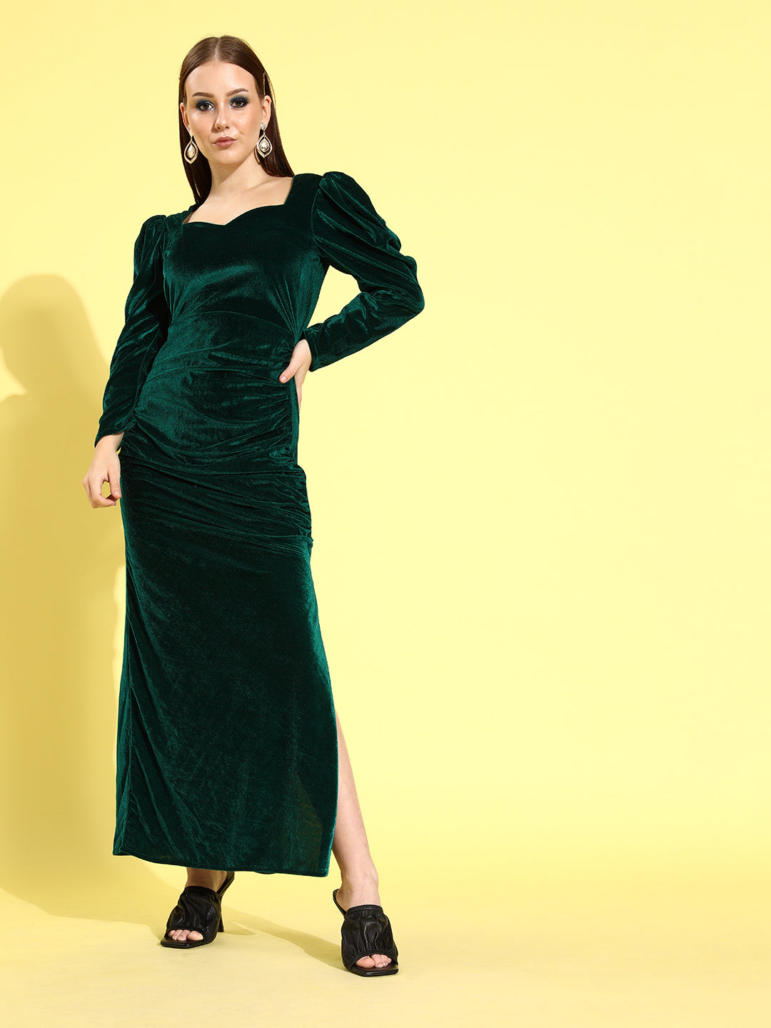 Athena Green Bodycon Ruched Maxi Dress athenalifestyle.com Athena Green Bodycon Ruched Maxi Dress athenalifestyle.com