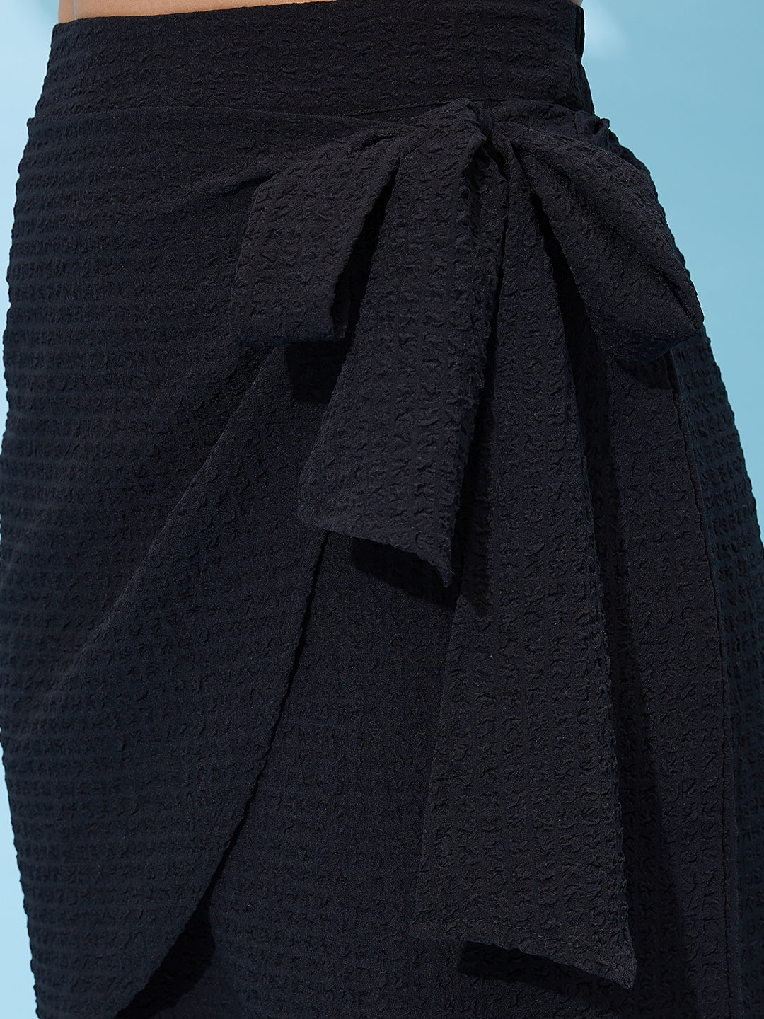 Athena Self Design Above Knee-Length Side Knotting Wrap Skirt - Athena Lifestyle