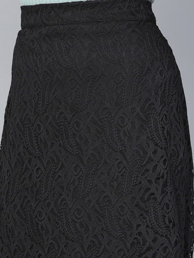 Athena Black Lace A-Line Skirt - Athena Lifestyle