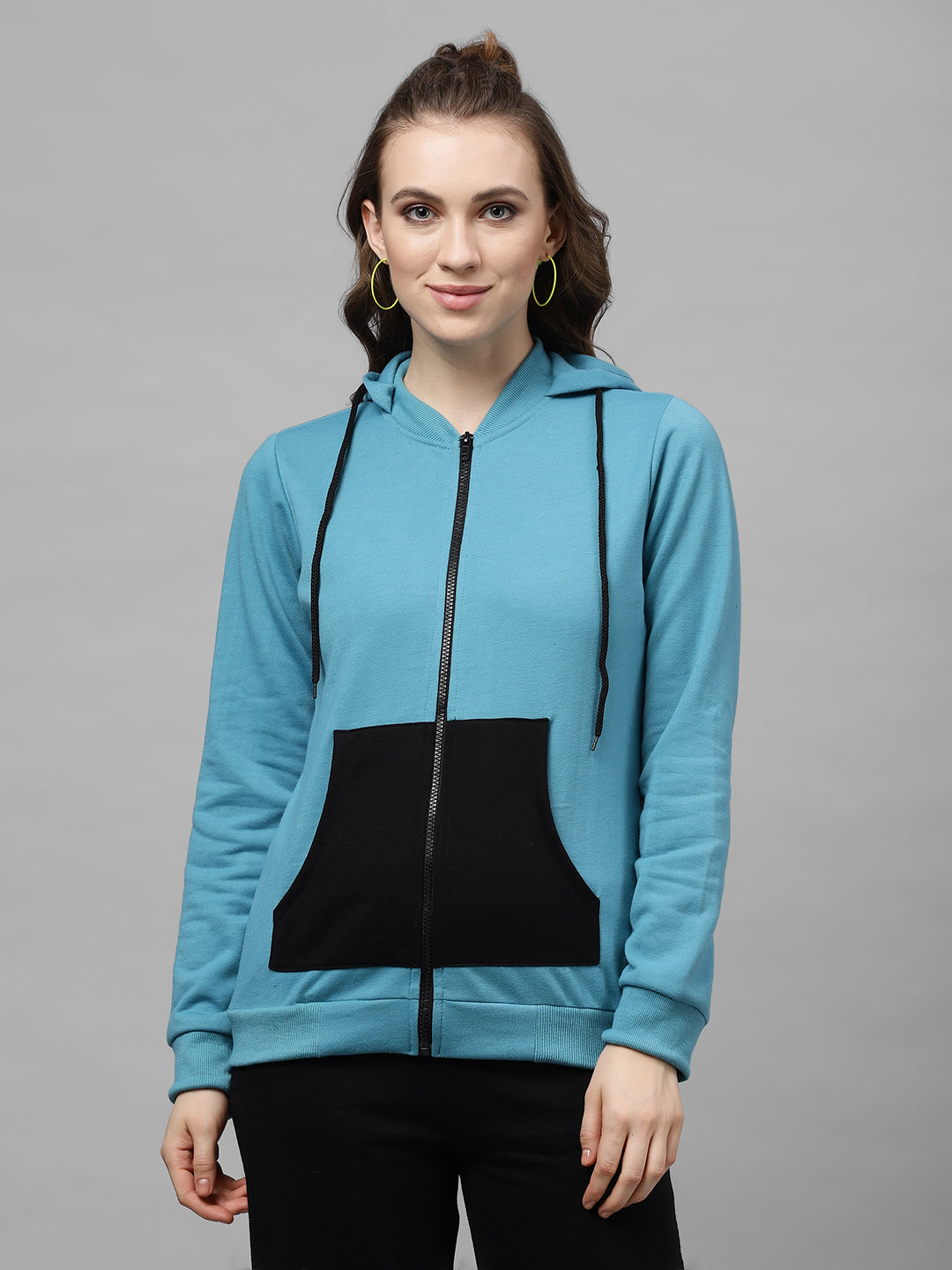 Athena Pocketed Half Zip Short Sleeve Sweatshirt - Grey