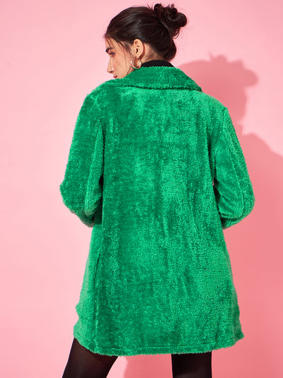 Athena Notched Lapel Front-Open Woollen Overcoats