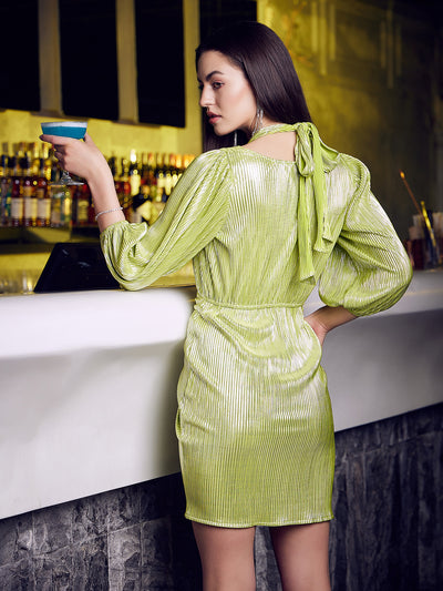 Athena Green V-Neck Knotting Maxi Dress - Athena Lifestyle