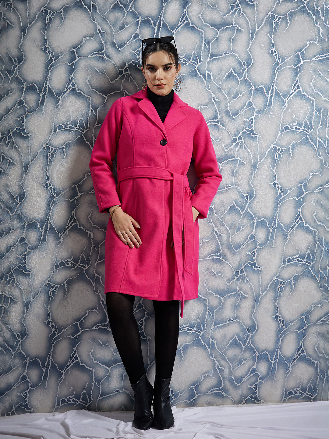 Athena Single-Breasted Woollen Overcoat