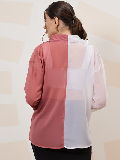 Athena Immutable Colour-blocked Sheer Casual Shirt