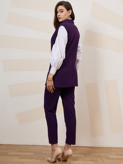Athena Immutable V-Neck Sleeveless Slim Fit Blazer With Trousers