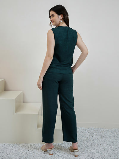 Boho By Athena Embroidered Linen Top With Trousers