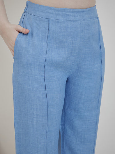 Boho By Athena Embroidered Linen Top With Trousers