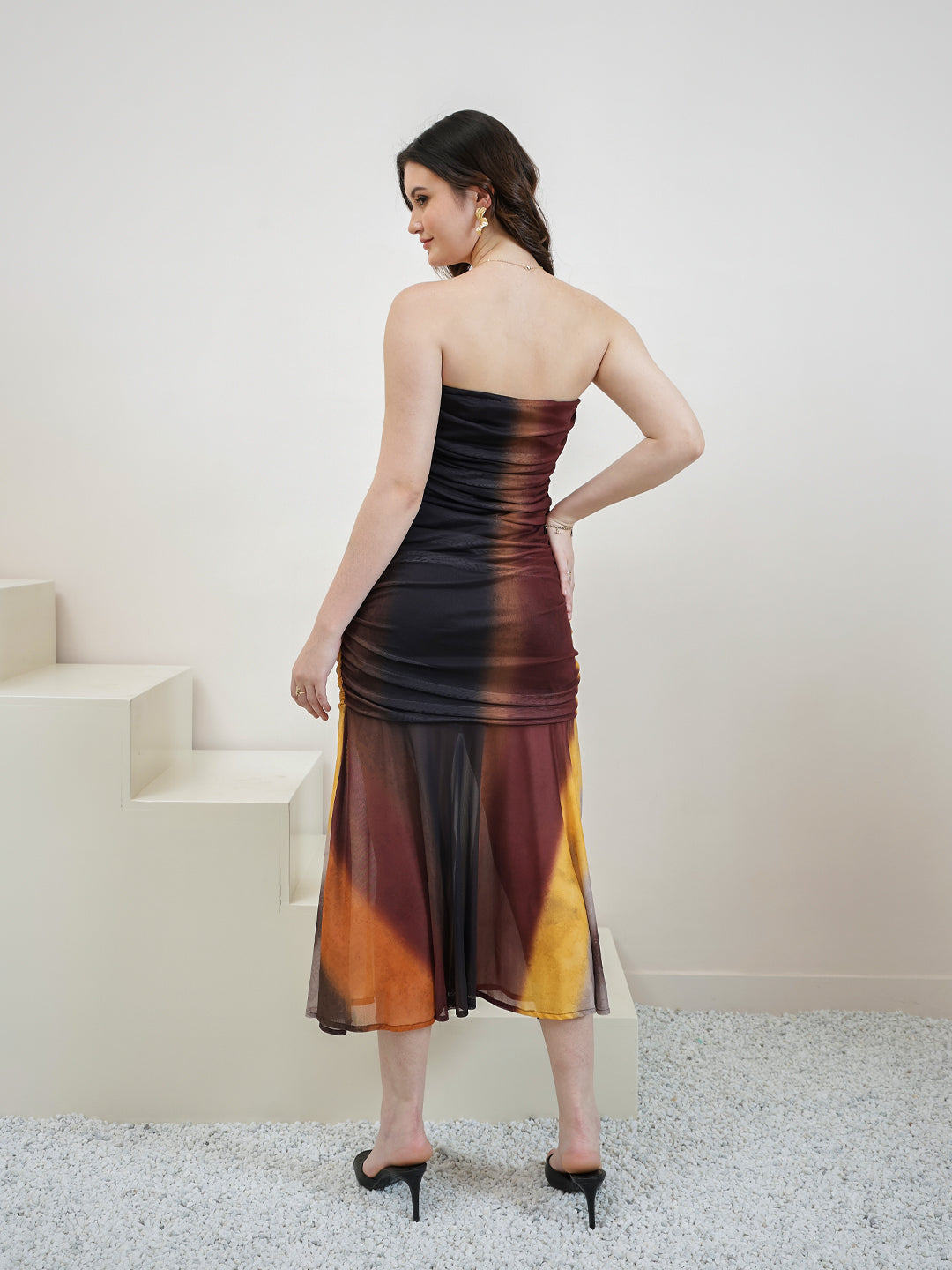 Boho By Athena Print Bandeau Maxi Dress