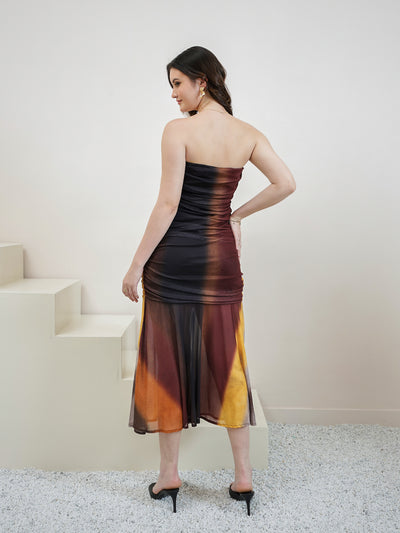 Boho By Athena Print Bandeau Maxi Dress