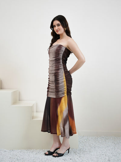 Boho By Athena Print Bandeau Maxi Dress