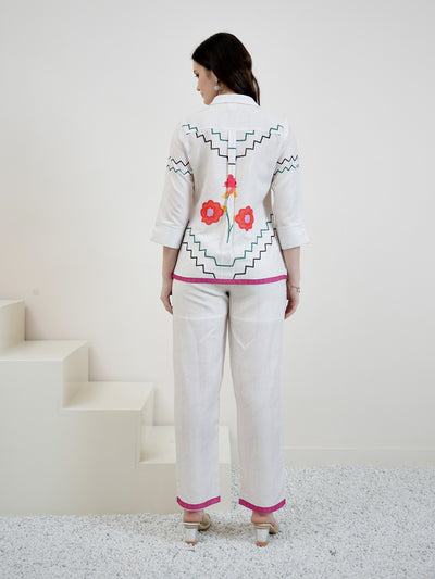 Boho By Athena Floral Printed Shirt & Trousers Co-Ord Set