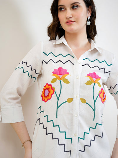 Boho By Athena Floral Printed Shirt & Trousers Co-Ord Set