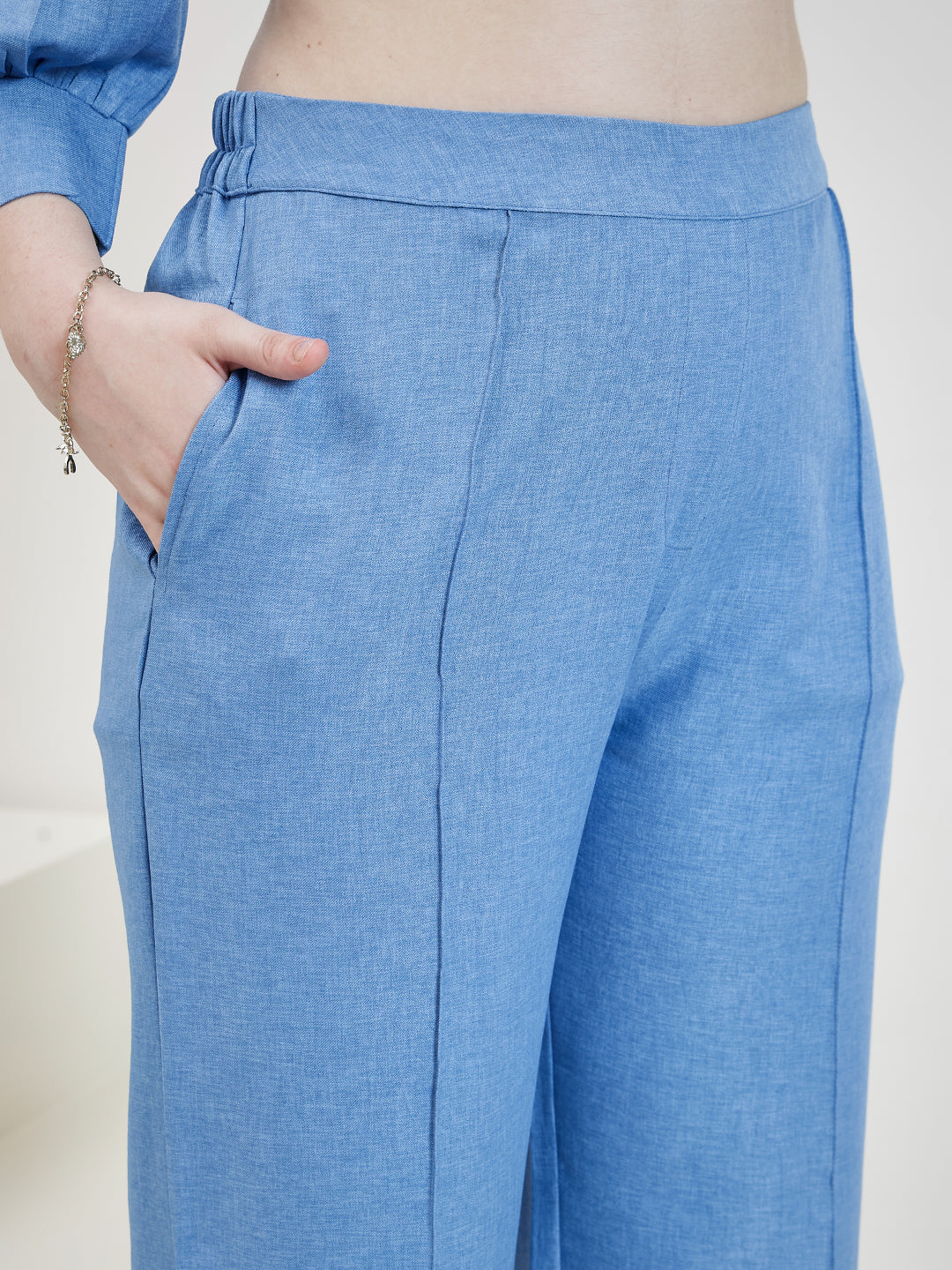 Boho By Athena Embroidered Linen Shirt With Trousers