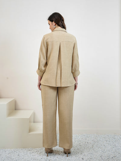 Boho By Athena Embroidered Linen Shirt With Trousers