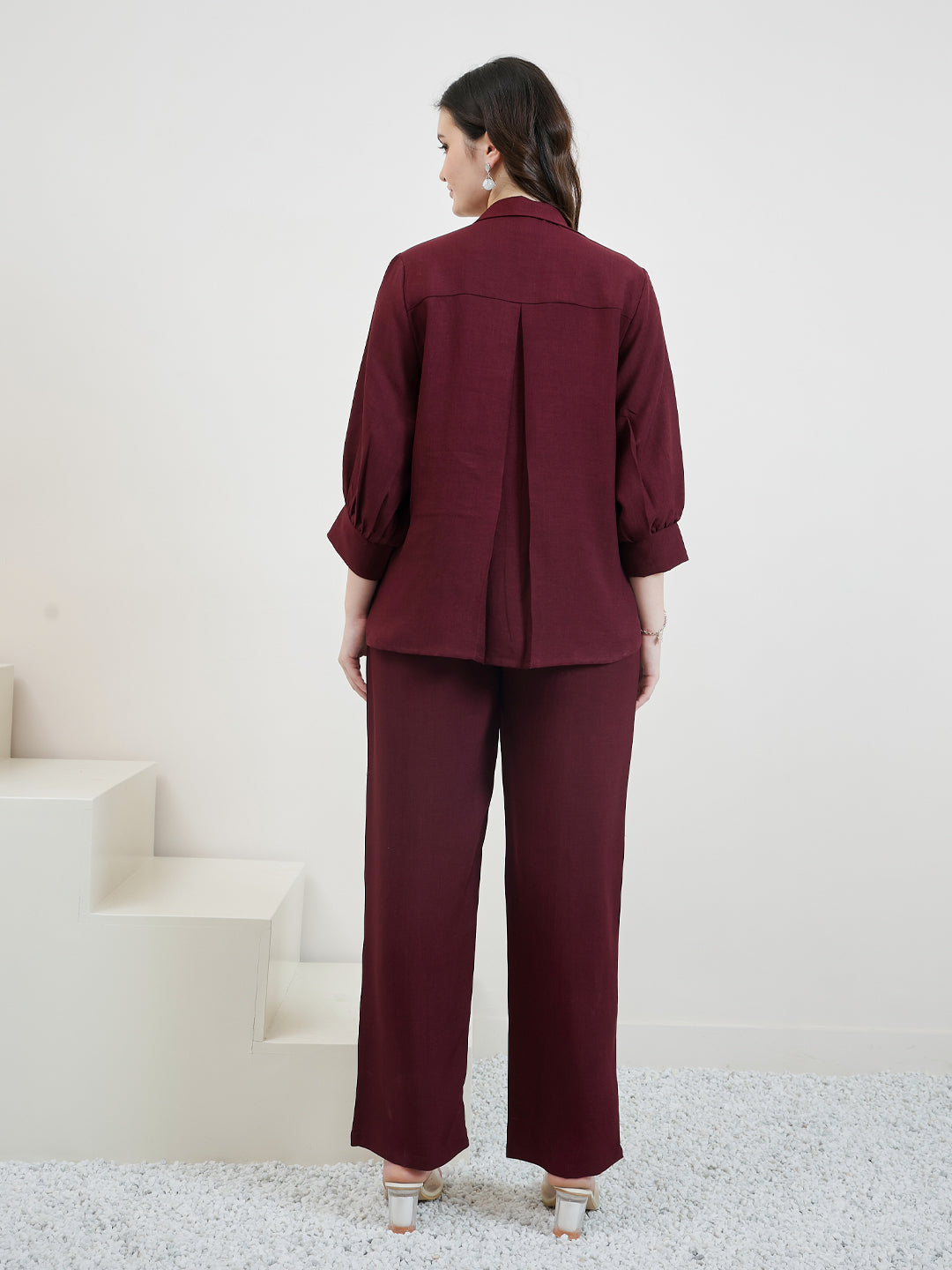 Boho By Athena Embroidered Linen Shirt With Trousers