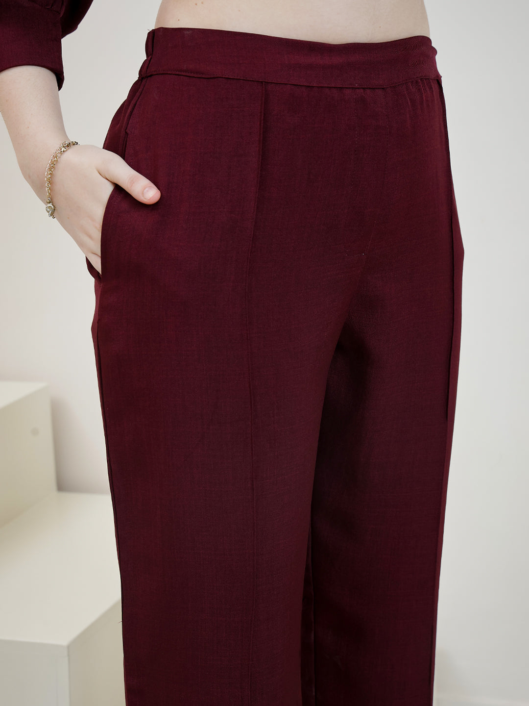 Boho By Athena Embroidered Linen Shirt With Trousers