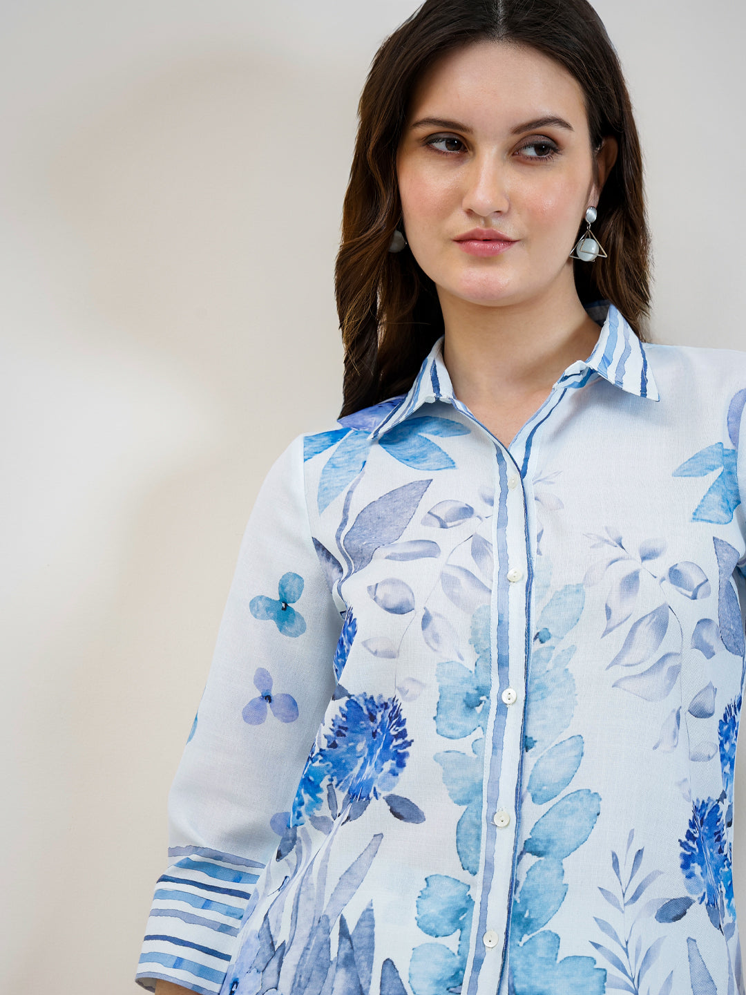 Boho By Athena Floral Printed Shirt & Trousers Co-Ord Set