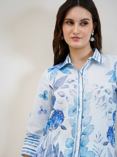 Boho By Athena Floral Printed Shirt & Trousers Co-Ord Set