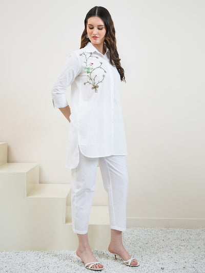 Boho By Athena Embroidered Shirt With Trouser Co-Ords