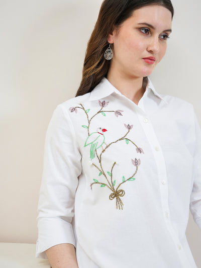 Boho By Athena Embroidered Shirt With Trouser Co-Ords