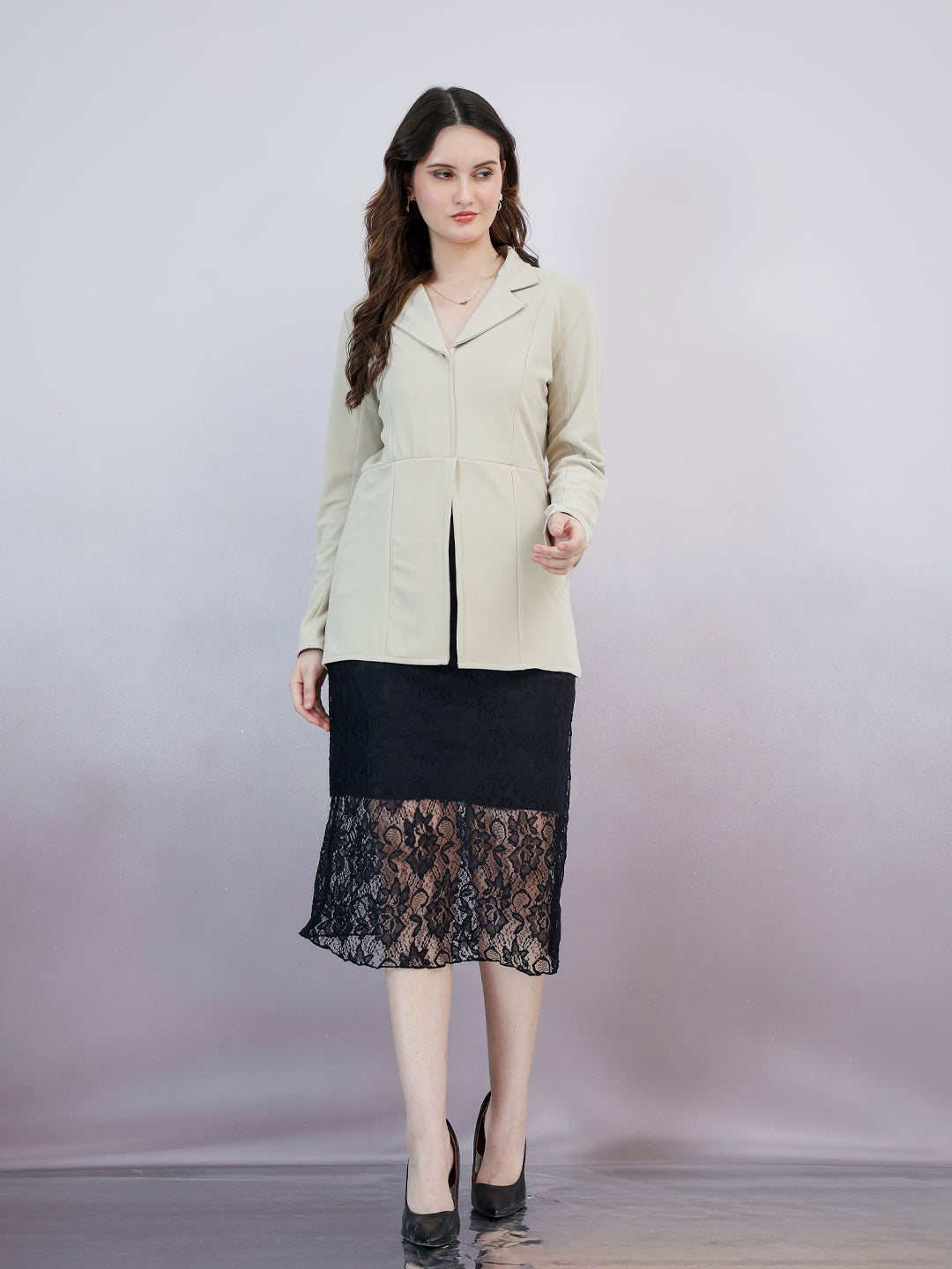 Shally Bhasin by Athena Women Lace Midi Dress