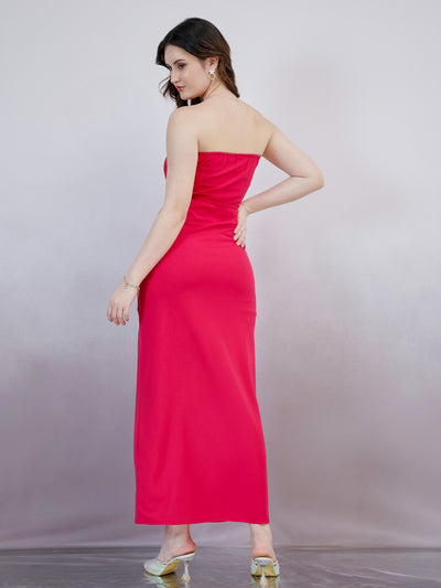 Shally Bhasin by Athena Women Embellished Bandeau Midi Dress