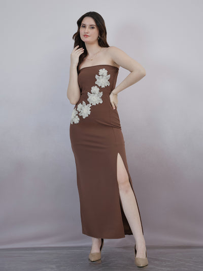 Shally Bhasin by Athena Women Embellished Bandeau Midi Dress