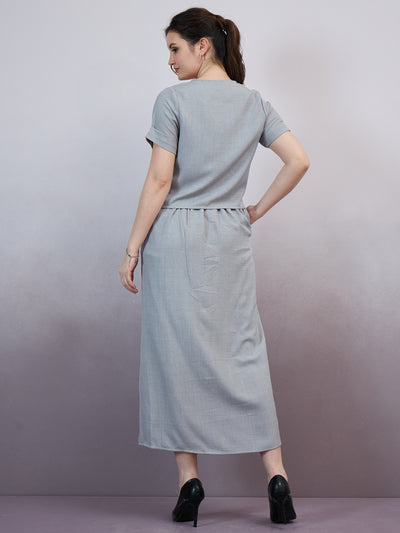 Athena Immutable V-Neck Linen Top With Skirt