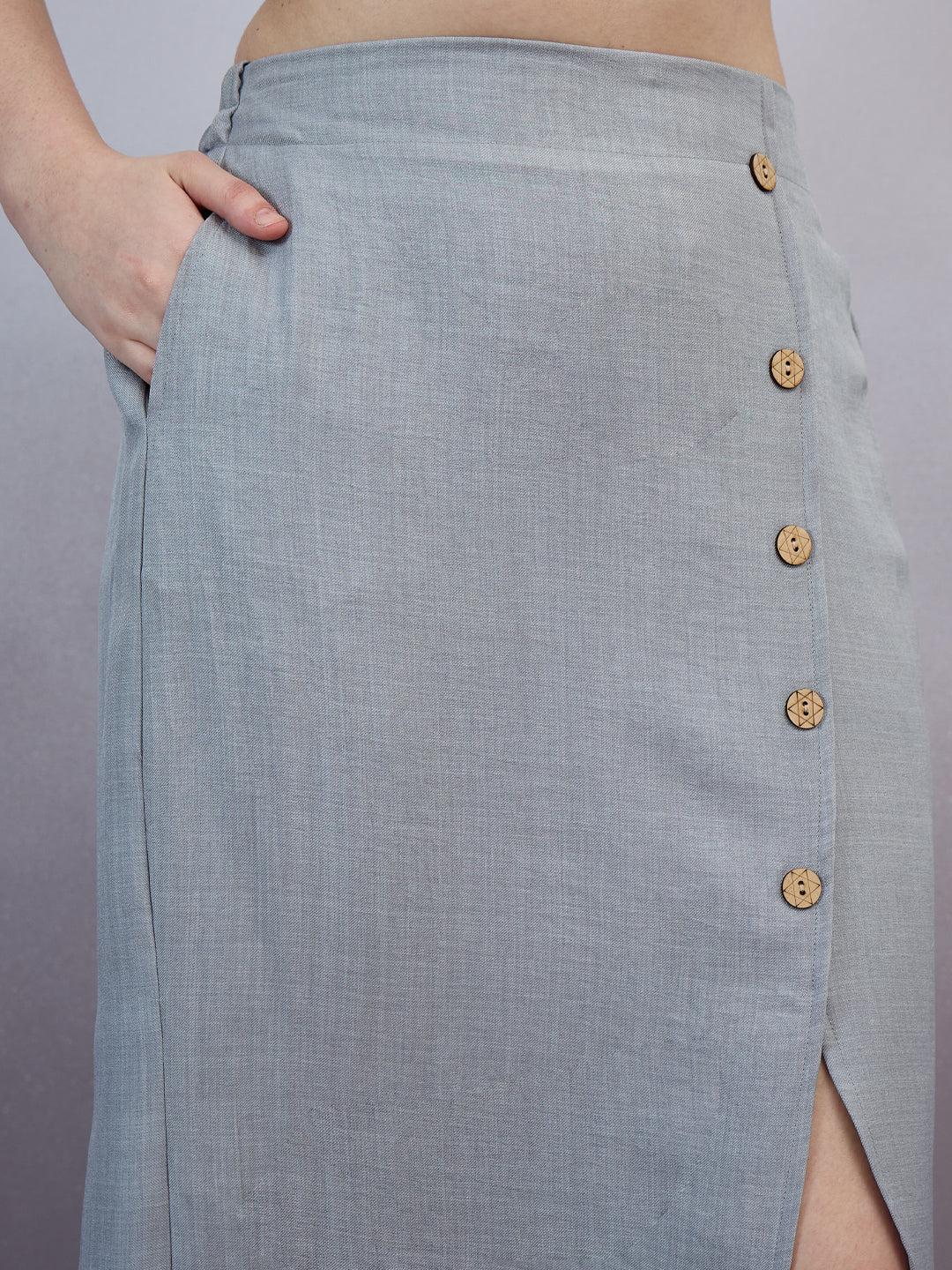 Athena Immutable V-Neck Linen Top With Skirt