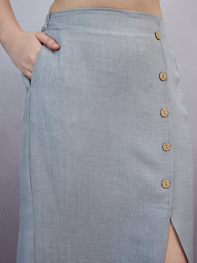 Athena Immutable V-Neck Linen Top With Skirt