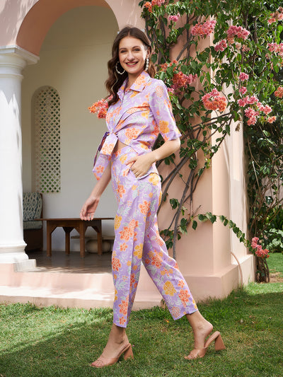 Athena Printed Linen Shirt and Trousers Co-Ords - Athena Lifestyle