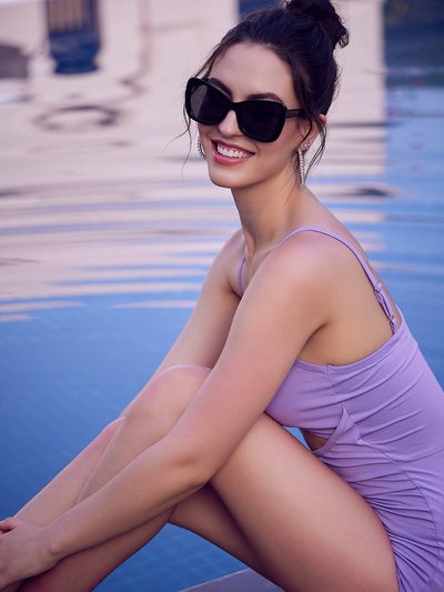 Athena Lavender Front cut-out Swimwear - Athena Lifestyle
