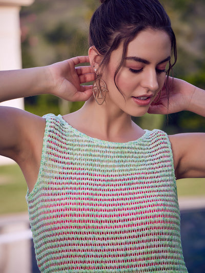Athena Green Crochet Cover up - Athena Lifestyle