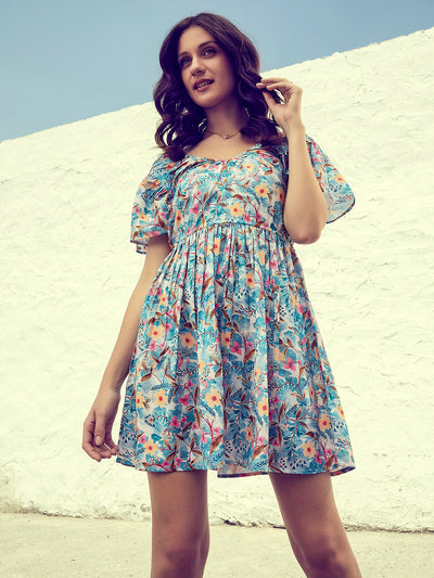 Athena Floral Print Crepe Fit & Flare Dress - Athena Lifestyle