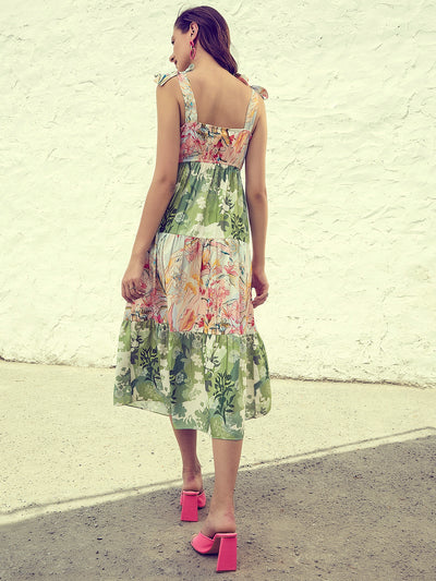 Athena Floral Print Fit & Flare Midi Dress - Athena Lifestyle
