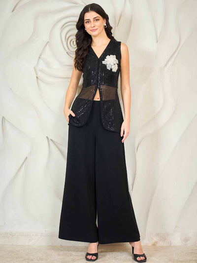 Shally Bhasin by Athena Shally Bhasin By Athena Embellished Top With Trousers Co-Ords