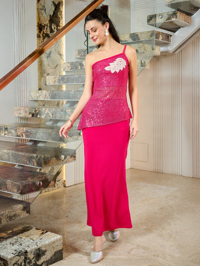 Shally Bhasin by Athena Shally Bhasin By Athena Embellished Top With Skirt Co-Ords