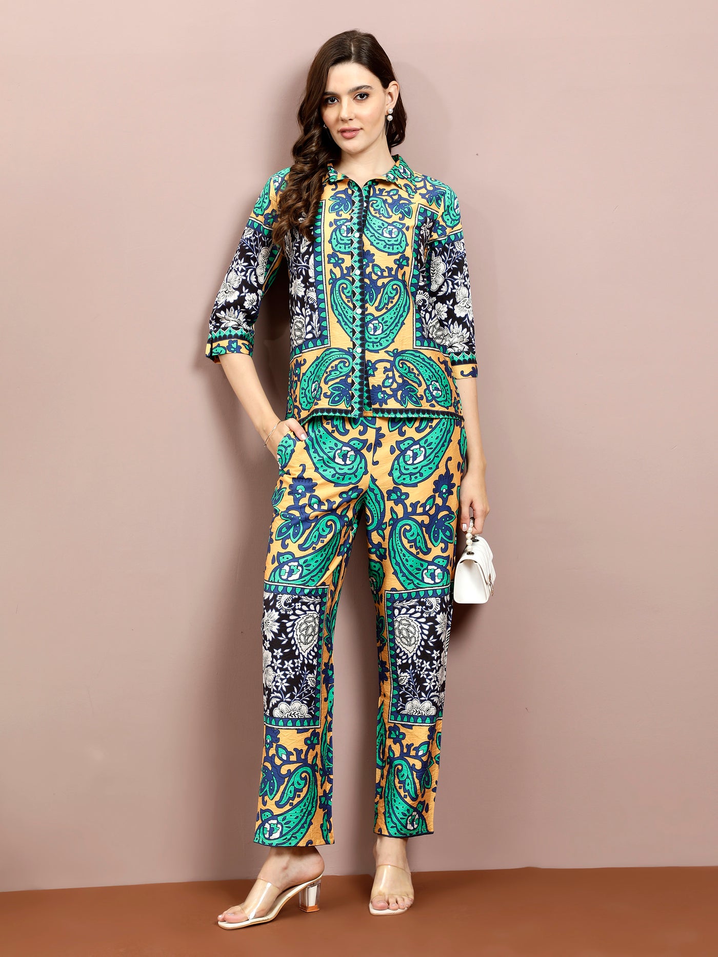 Boho By Athena Printed Shirt & Trouser