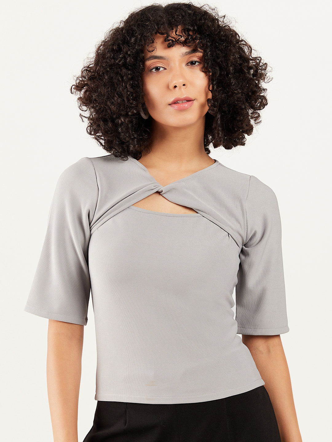 Athena V-Neck Cut Out Detailed Top