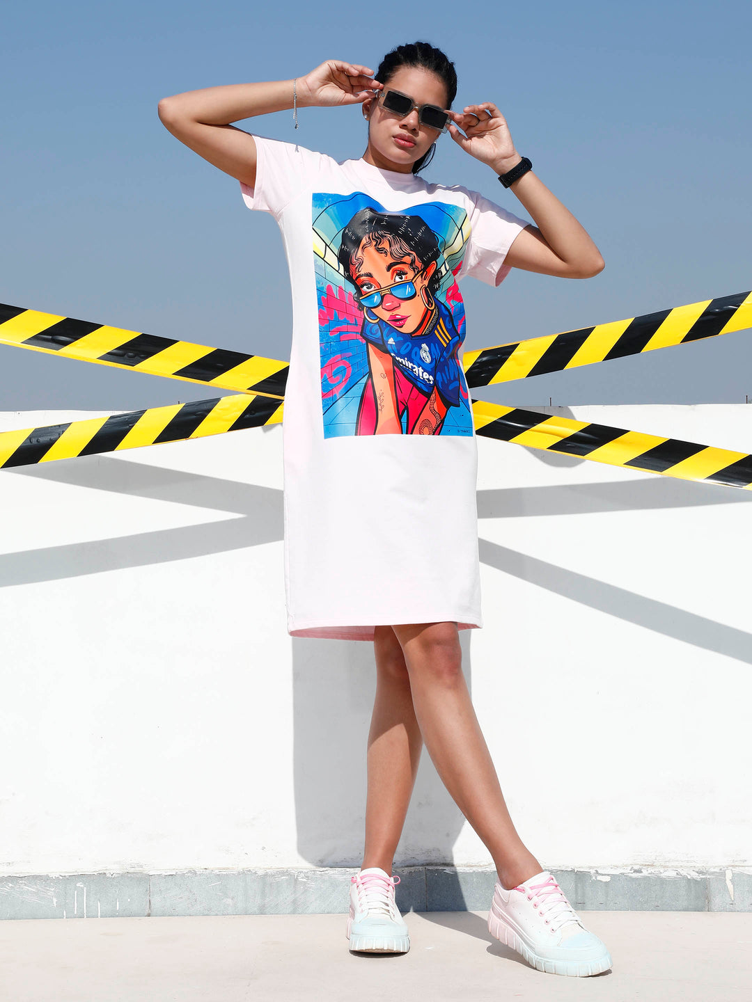 Athena Unapologetic Print T-shirt Dress - Main Image