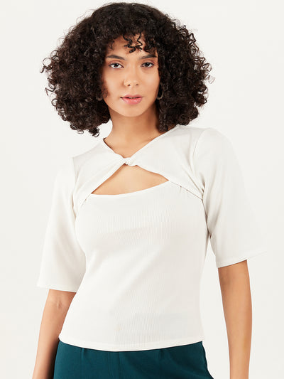 Athena V-Neck Cut Out Detailed Top