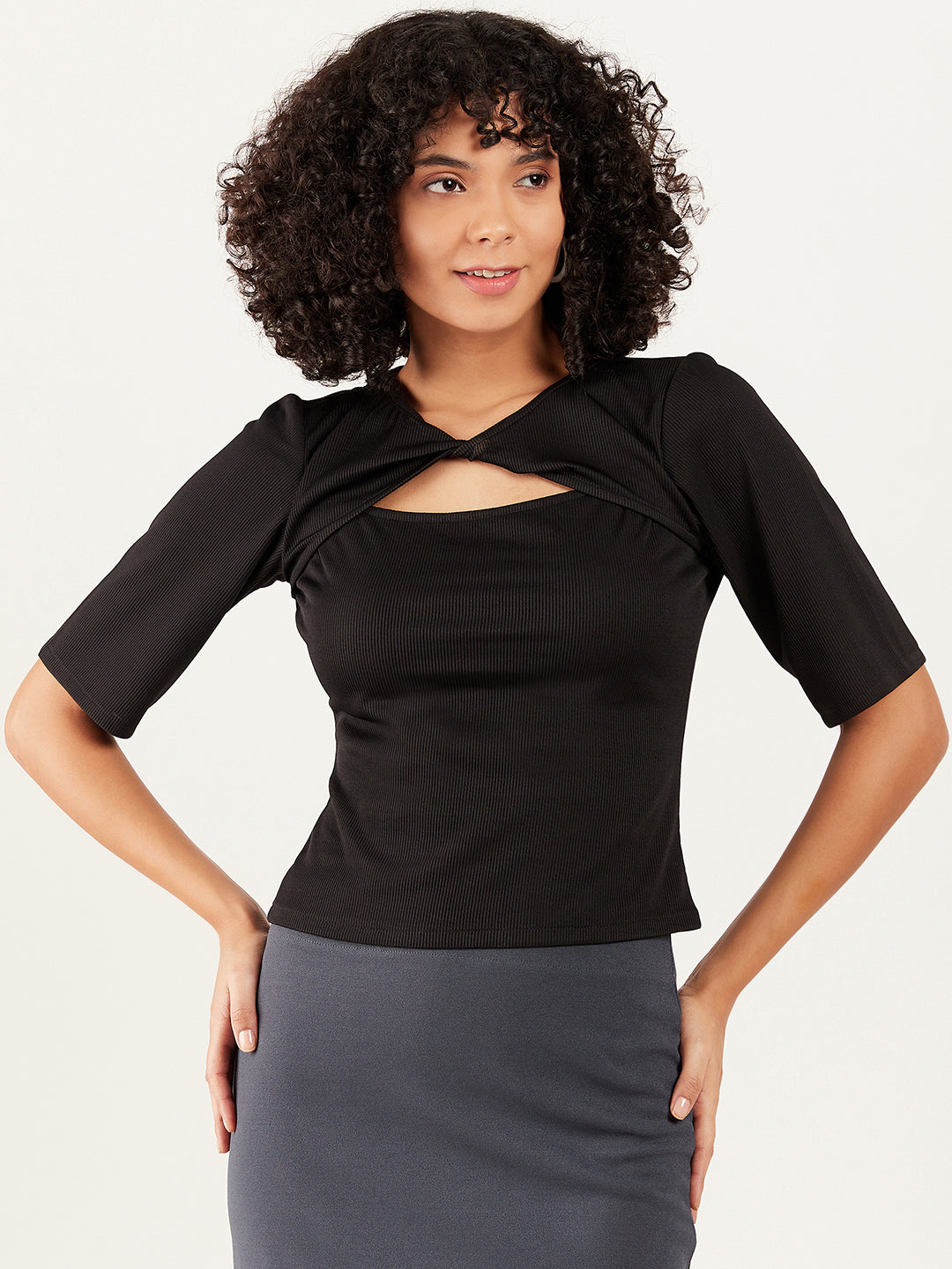 Athena Twisted Cut-Outs Top