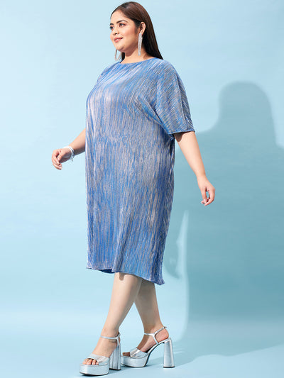 Athena Ample Plus Size Kimono Sleeve Pleated Sheath Dress - Athena Lifestyle