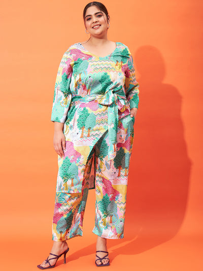 Athena Ample Athena Printed Top with Trousers Co-Ords - Athena Lifestyle