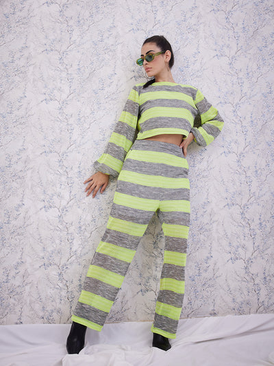Athena Striped Sweatshirt & Trousers Co-Ords