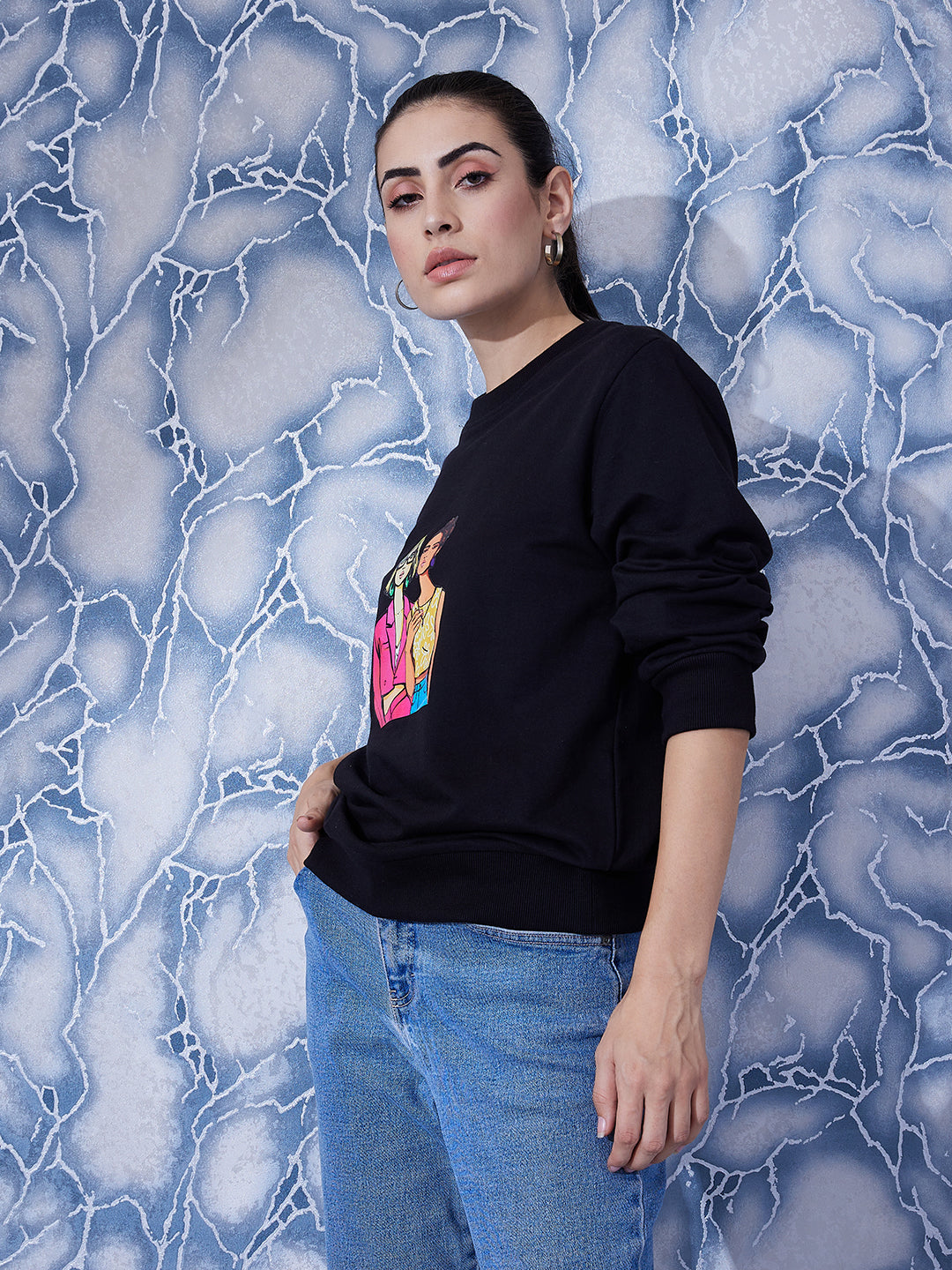 Athena Graphic Printed Sweatshirt